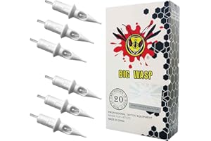 BIGWASP Professional 7RS Disposable Tattoo Needle Cartridge #12 Standard 7 Round Shader (1207RS) 20Pcs