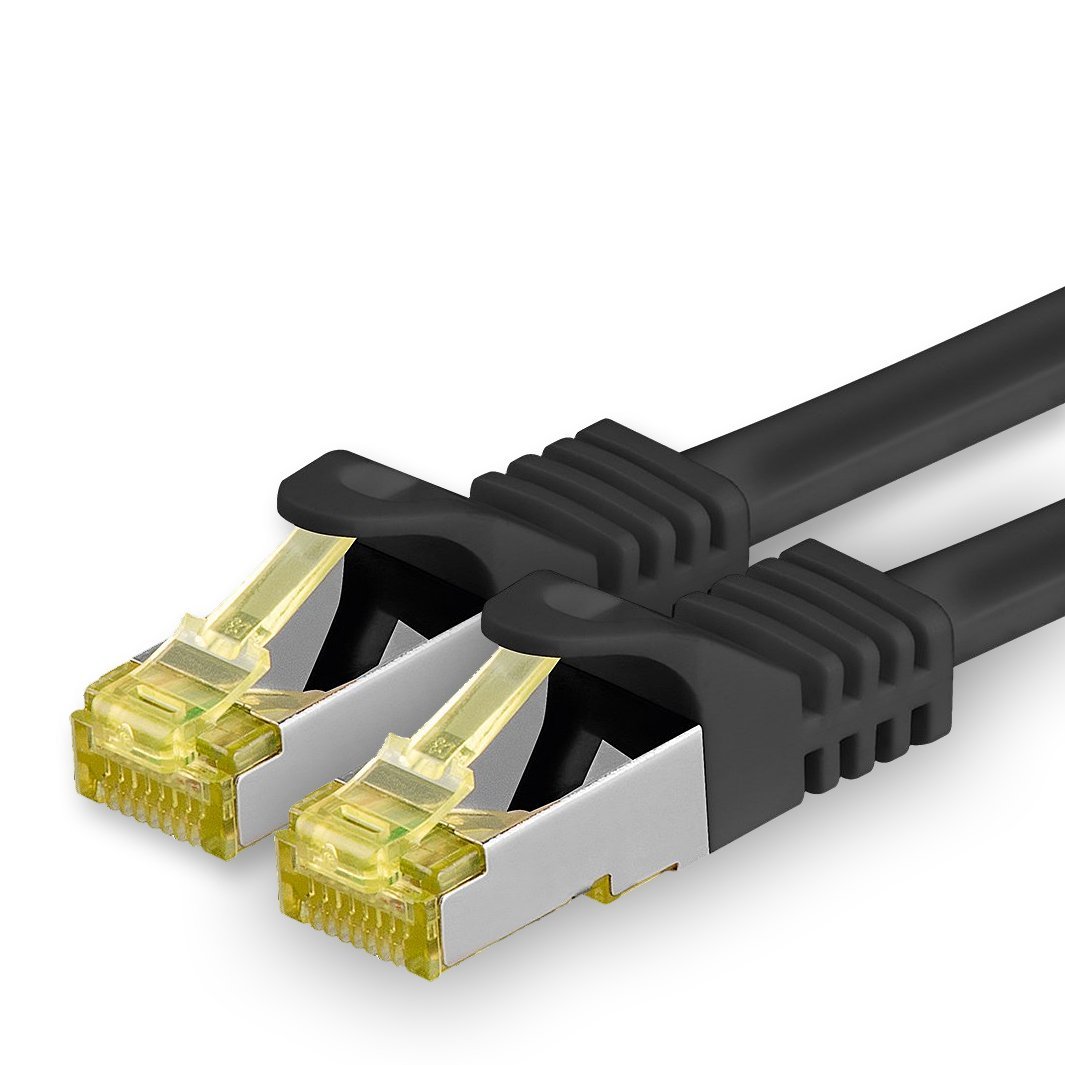 Câble Réseau Cat7 10 Gbits/s - 10x0,25m - RJ45 - 10 Couleurs - Double Blindage