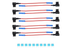 ciyeu 10 Pack - 12V Car Add-a-Circuit Fuse TAP Adapter Mini ATM Blade Fuse Holder