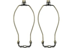 Royal Designs, Inc. HA-1001-9AB-2 Heavy Duty Harp for Lamp Shade Holder, 9 inch, Antique Brass Base, 2-Pack