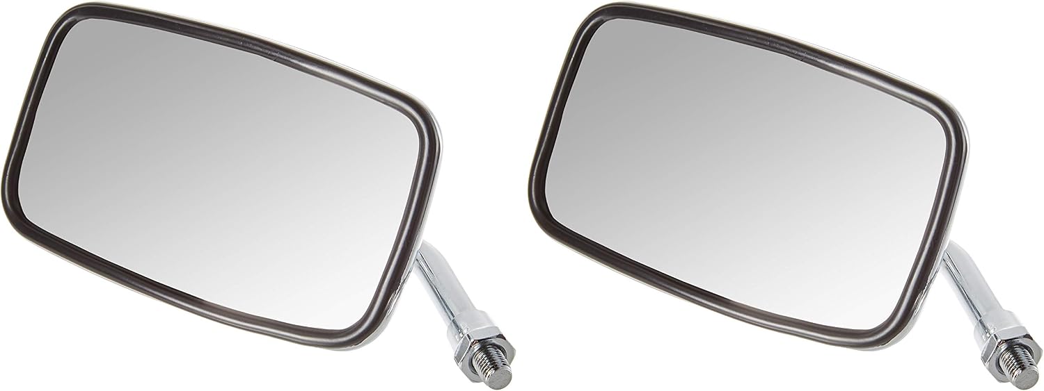 A-Pro Universal Mirrors Rearview Scooter Moped Motorcycle Motorbike Chrome M10, Black, 13 x 7.5 cm