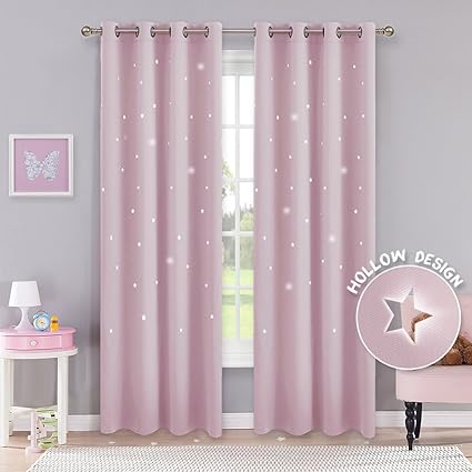 Pony Dance Girls Star Curtains W 52 Inch X D 84 Inch Light