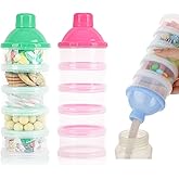 2 PCS 5 Layers Baby Milk Powder Dispenser, Milk Powder Pots, Formula Dispenser Portable Milk Powder Formula Dispenser Contain
