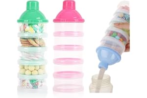 2 PCS 5 Layers Baby Milk Powder Dispenser, Milk Powder Pots, Formula Dispenser Portable Milk Powder Formula Dispenser Contain