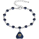 Simran International Pumas UNAM de La Liga MX Acrylic Crystal Logo Bracelet 7.5" + 2" Extension