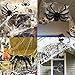 Halloween Decorations Spider Web Triangular Mega Outdoor Graveyard Decor Stretch Cobweb Set Scary Props Shooter with Black Spider