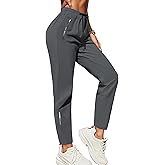 XYXYING Women's Drawstring Hiking Pants Quick Dry Stretch Loose Casual Pants with Zipper Pockets for Running Yoga Workout