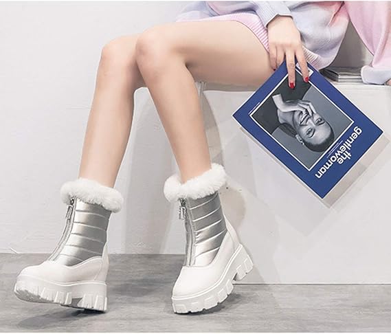 Amazon Co Jp ブーツレディース 防寒靴 ボアブーツ カジュアルシューズ 綿靴 スノーシューズ 雪靴 ショートブーツ 防寒シューズ スリッポン 通勤 通学 日常着用 履き心地いい 通気性がいい あったかさは抜群 白 23 0cm 服 ファッション小物