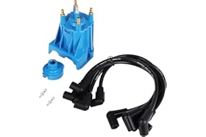 Ignition Tune Up Kit with Distributor Cap and Rotor and Spark Plug Wires Set Replacement for 3.0L 4cyl MerCruiser Engines Mad