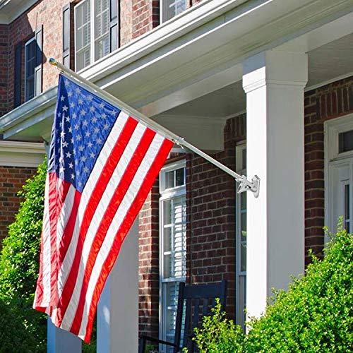 LOMETY Stainless Steel Heavy Duty Flag Pole Holder，Wall Mount House