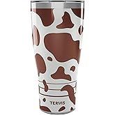Tervis Traveler Mocha Moo-d Animal Print Triple Walled Insulated Tumbler Travel Cup Keeps Drinks Cold & Hot, 30oz, Stainless Steel