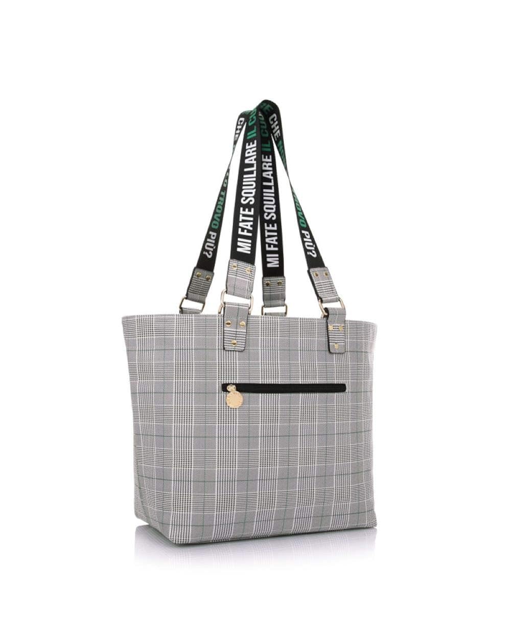 Borse a mano Magic Srl Le Pandorine Shopper Goodyear Cuore Tartan Green  urban-earth.co.uk