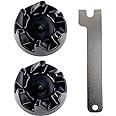 2 Pcs Black 9704230 Blender Drive Coupler with 1 Spanner Replacement Parts Compatible with KitchenAid WP9704230VP WP9704230 AP2930430 PS401661