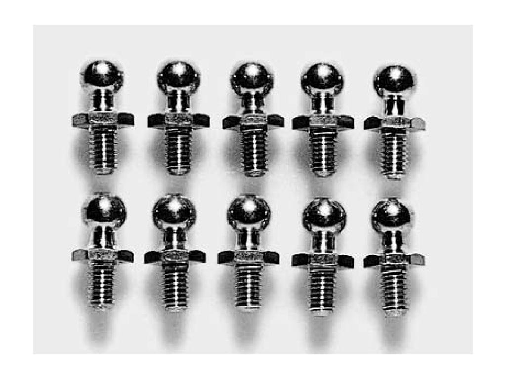 TAMIYA 300050592 - DF-02 Ball Head M3 (10), 5 mm, Silver