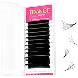 TDANCE Easy Fan Lash Extension Blooming Volume Eyelash Extensions C CC D DD J B L Curl 0.03-0.12mm Thickness Easy Fan Volume 