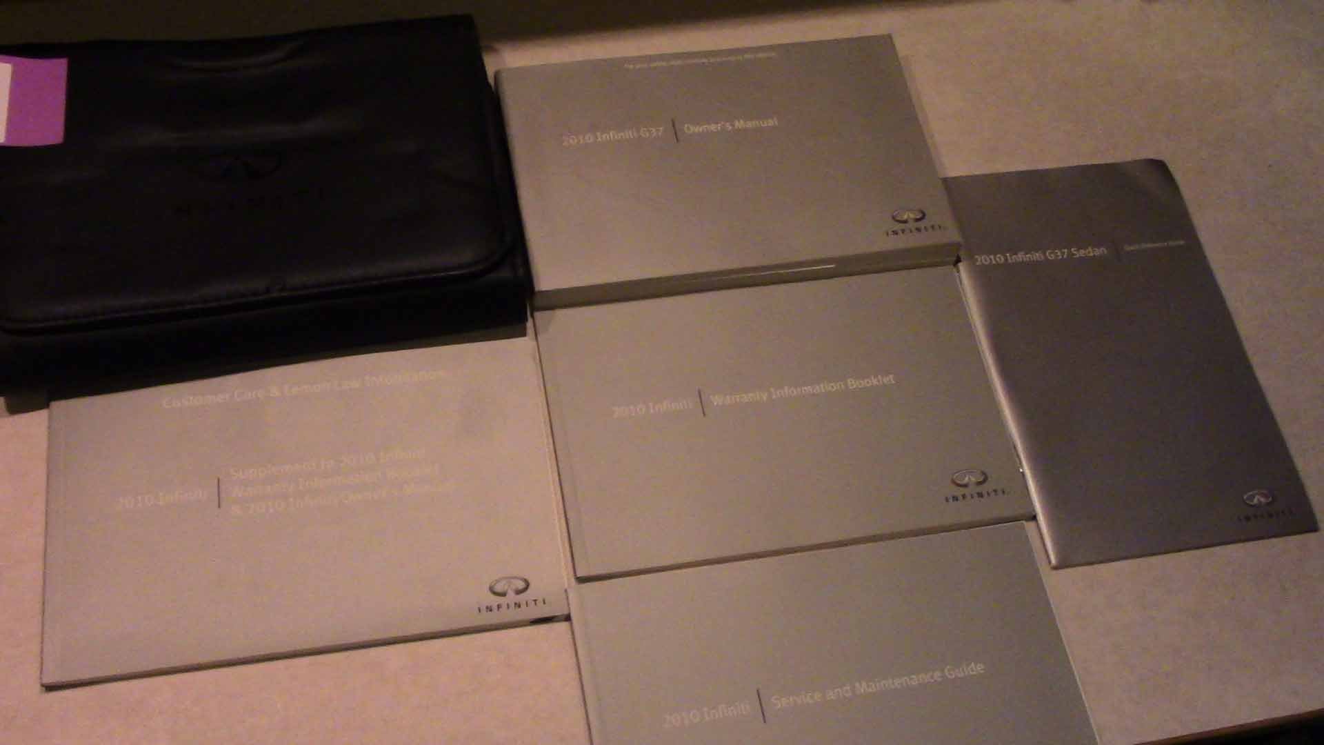 2010 Infiniti G37 Owners Manual Paperback – 2010