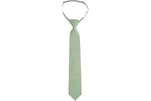 BELLUNO Solid Boys' Cotton Ties, Hook and Loop Pre-tied Ties for Kids, Size Toddlers to Teens