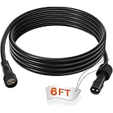 addlon String Light Extension Cord 6FT Waterproof Outdoor | Connects Solar Panel or Low Voltage String Lights, Eco-Friendly Durable Connectable for Garden Patio Yard