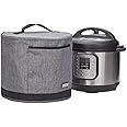 HOMEST Dust Cover with Pockets for Instant Pot 6 Quart, Insulated Pressure Cooker Case with Easy to Clean Lining, Grey