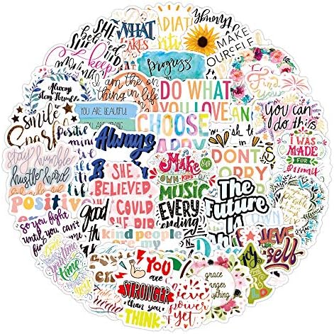 Seatefy 50 PCS Inspirational Words Stickers for Laptop Motivational ...