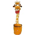 SANJOIN Dancing Talking Giraffe Toy for Baby Toddler, Boys Girls Gifts Singing Mimicking Recording Repeating What You Say Giraffe Baby Toys with 120 English Songs (Brown)