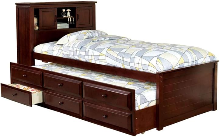 Amazon.com: Benjara - Cama doble con 3 cajones con nido y cabecero de