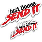 GRITKULTURE Just Gonna Send It Full Send Decal Bumper Stickers 5 Pack for Funny car Window Sticker UV Protected Waterproof NELK Boys