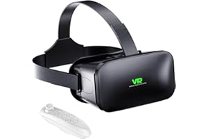 ARIBEST 3D VR Headset, Virtual Reality 3D VR Glasses, Anti-Blue Light Adjustable 3D Headset Helmets for iPhone or Android Compatible with 4.5” to 6.7” inch with Controller(Black)