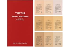 TIRTIR Mask Fit Red Cushion Foundation | Japan's No.1 Choice for Glass skin, Long-Lasting, Lightweight, Buildable Coverage, Semi-Matte (Trial Kit)