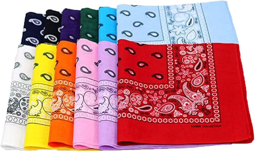 Watonic Dozen Paisley Bandanas Cowboy Bandanna Head Scarf