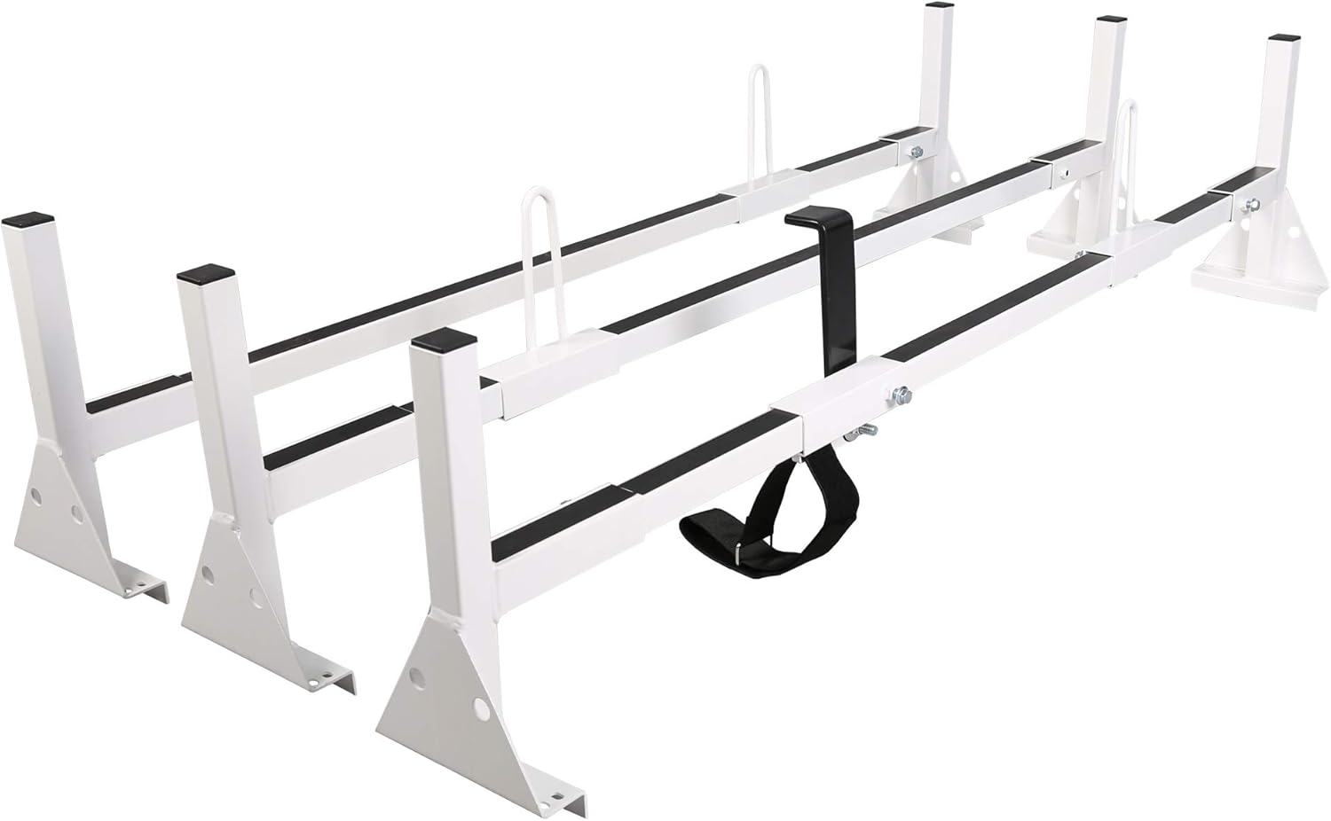 ECOTRIC Universal 3 Bars Van Roof Mount Full Size Steel Ladder Rack for Chevy Express Ford GMC Savana: Automotive