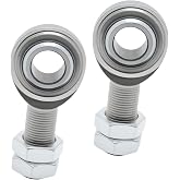 laffoonparts 2Pcs 3/4" Steering Shaft Support, 3/4-16 in Right Hand Male Thread Spherical Heim Joint with Jam Nut, for Supporting and Stabilizing the Steering Shaft