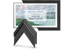 FRAME MY TV Deco TV Frames - Black Smart Frame Compatible ONLY with Samsung The Frame TV (3", Color Chip)