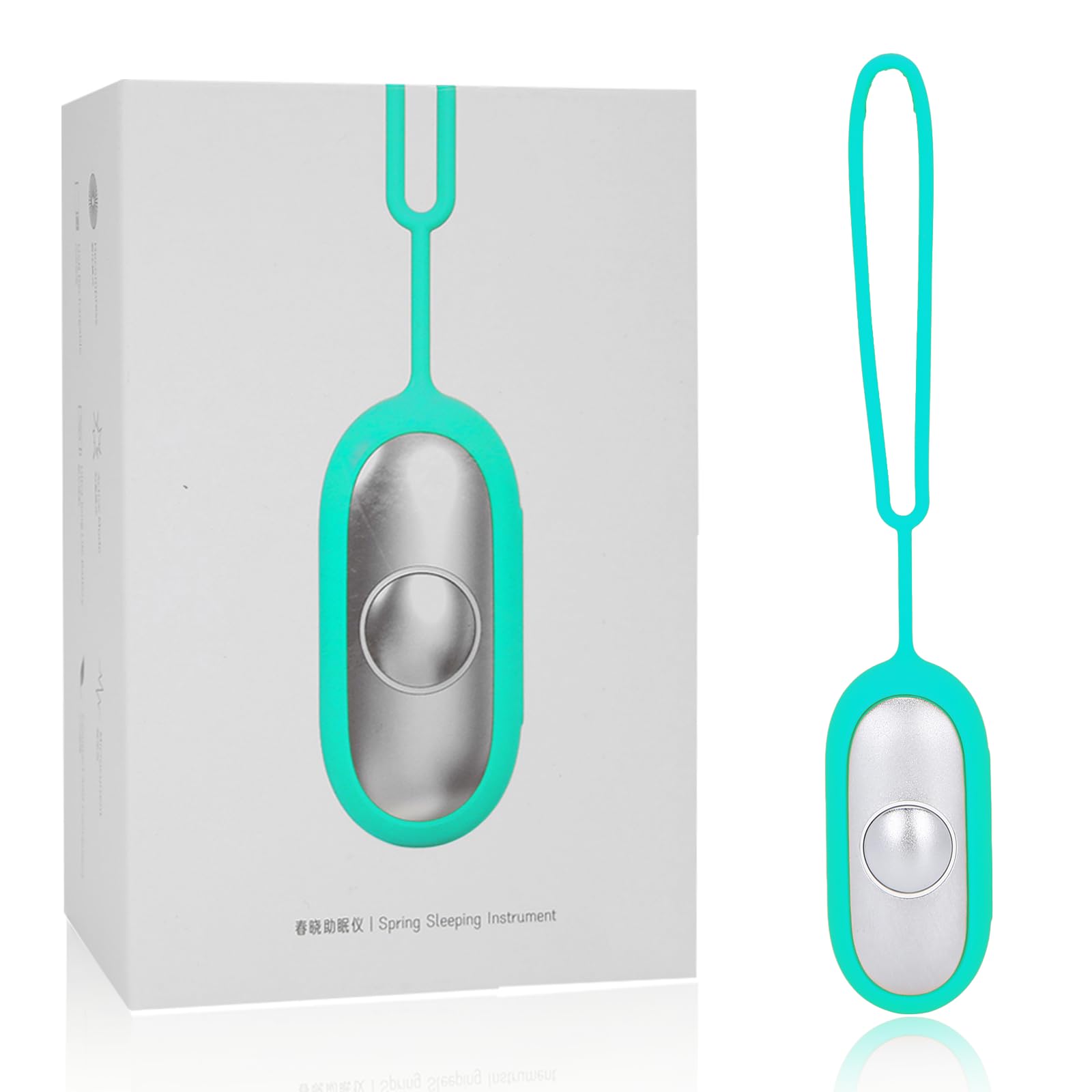 Domigard Sleep Aid Device, Anxiety Relief for Adults USB Rechargeable Microcurrent Calm Palm Sleep Instrumen, Portable Sleep Aids for Insomnia Relief, Relieve Anxiety and Stress (Cyan)