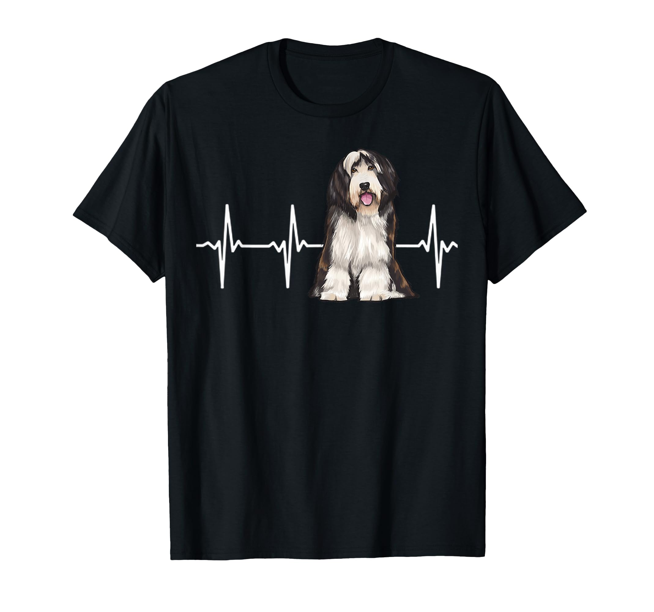 Bearded Collie Heartbeat Dog Lover T-Shirt