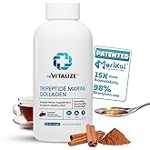 Liquid Collagen for Women and Men - 1000mg Hydrolyzed Peptides with 15% Tripeptides | Fast-Absorbing Anti-Aging Formula for Skin Renewal, Hair Growth and Joint Support | 30-Day Supply Cinnamon Flavor