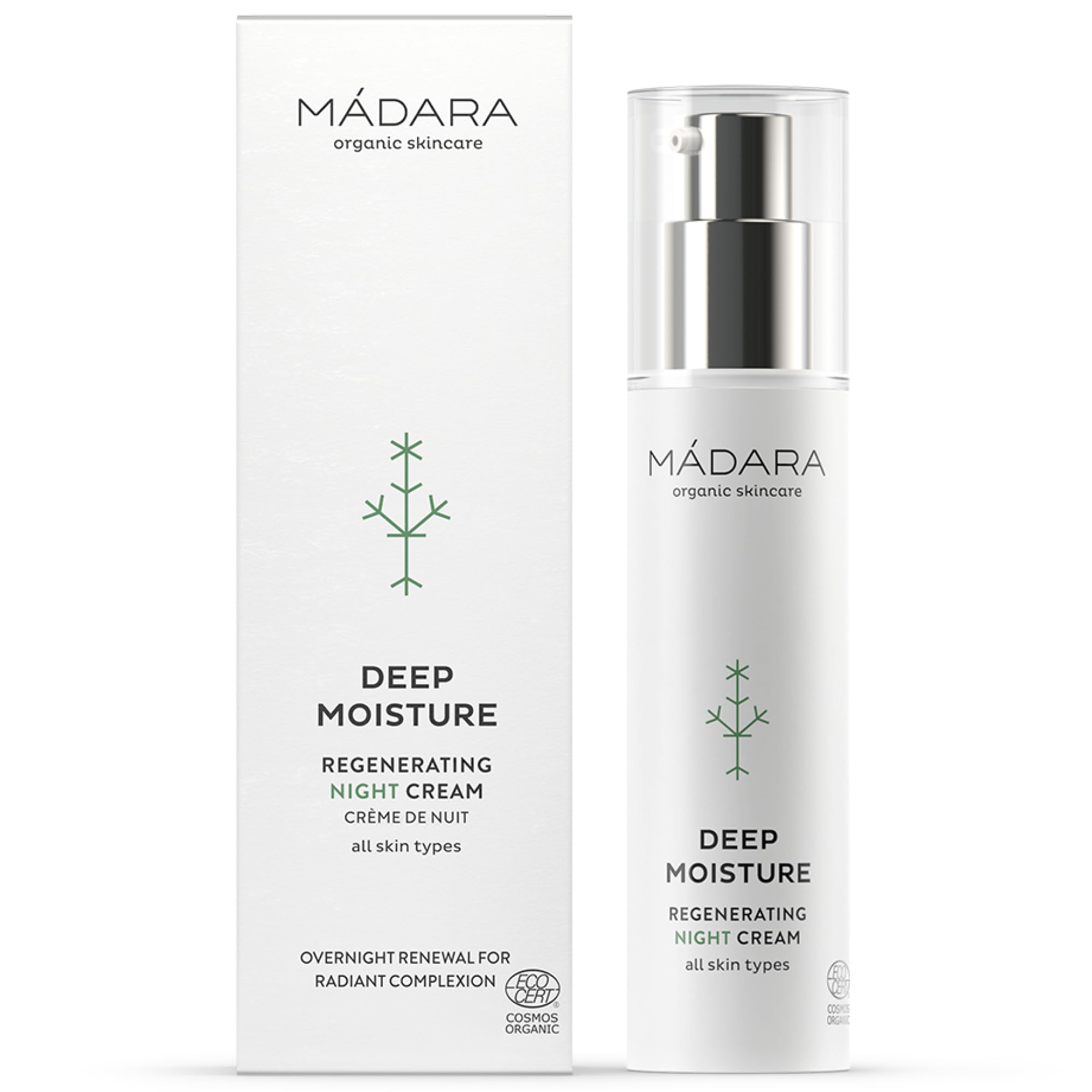 MÁDARA Organic Skincare - Deep Moisture Regenerating Night Cream, Rich Hydrating Texture with Antioxidants & Plant Essences, Vegan & Ecocert Certified, 1.69oz