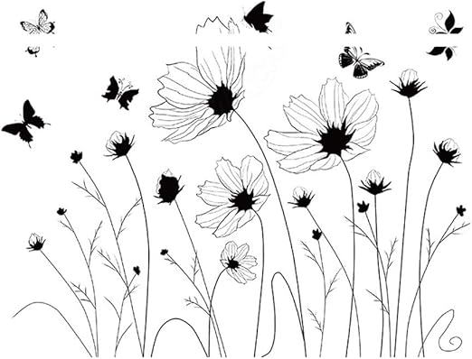 Probeninmappx Pegatina De La Mariposa De La Libelula De La Flor