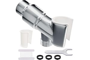 Enoch's Land All Metal Shower Head Holder,Shower Arm Holder for Handheld Shower Head,Adjustable Mount Bracket and Brass Pivot