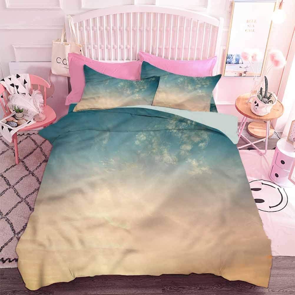 3pc Duvet Cover Set with Zipper Horizon Summer Time Photo