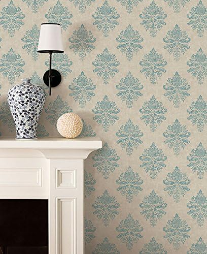 Galerie G34155 Nordic Elements Diamond Damask Wallpaper, Blue, 10m x 53cm, Full roll (10M x 53 cm) - Image 3