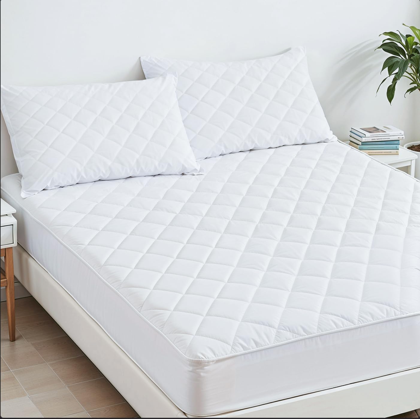 ZOUK Quilted Single Mattress Protector, Hypoallergenic Extra Deep Mattress Protector Single Bed (90X190+30cm)
