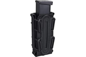 IDOGEAR 9mm Mag Pouch Pistol Magazine Pouch Softshell Mag Pouches Pistol .45 ACP with Belt&MOLLE Clip