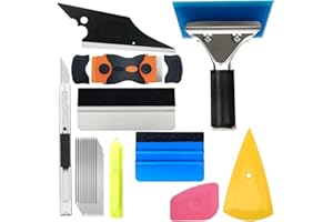 XINLIYA Car Window Tint Application Tools Kit, 18PCS Vehicles Glass Protective Wrapping Installation Set with Squeegees Cutti