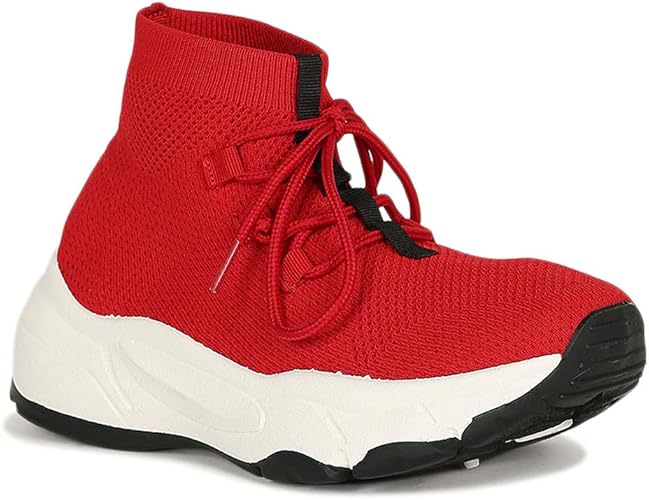 knit platform sneakers