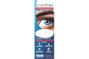 EverTears Dry Eye and Stye Relief – Moist Heat, Warm Compress Helps with Added Hyaluronic Acid – Self Heating Pad for Instant Therapy in only 5 Minutes - Doctor Invented - 10 Count