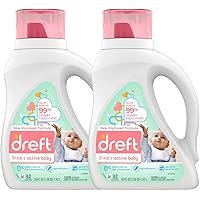 Dreft Stage 2: Baby Liquid Laundry Detergent Soap, Natural for Newborn, or Infant, HE, 64 Total Loads (Pack of 2…