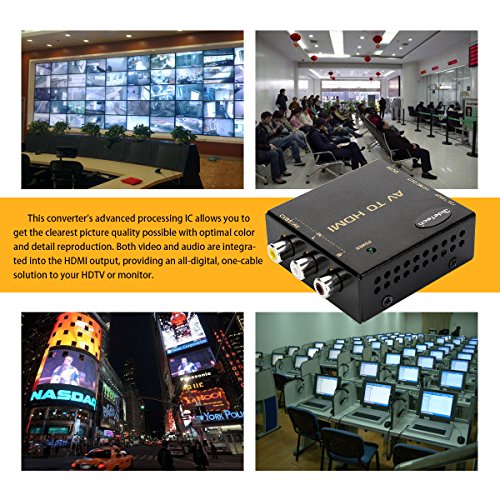 image for JideTech AV to HDMI Converter,RCA to HDMI, RCA Composite CVBS AV to HD