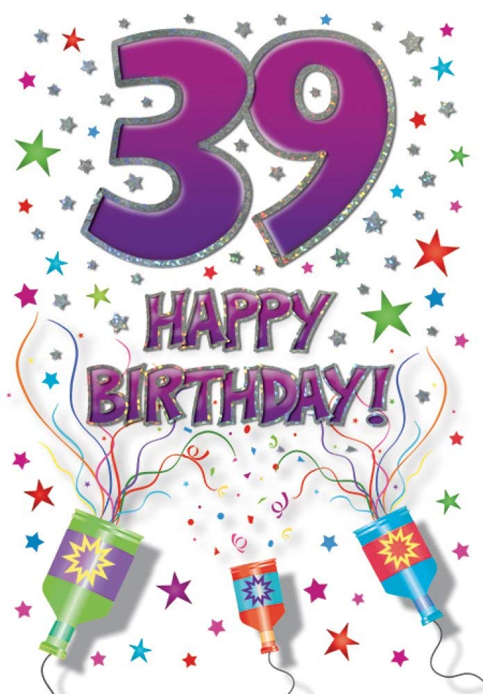 Piccadilly Greetings Modern Milestone Age Birthday Card Age 39-7 x 5 inches, A35044