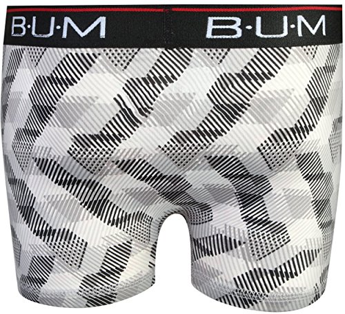 B.U.M. Equipment Boys\' Performance Active Compression Underwear Boxer Briefs (6 Pack) (Silver Stripes/Black/Red, Medium/8-10)' - Thumbnail 4